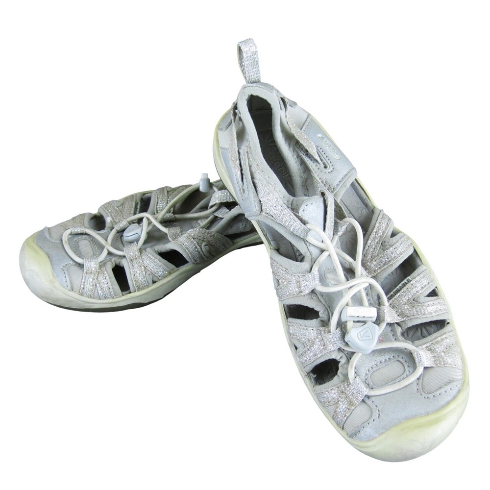 KEEN Sandals Sparkle Girl Y 1‎ Medium Sandal Silver Synthetic Drawstring